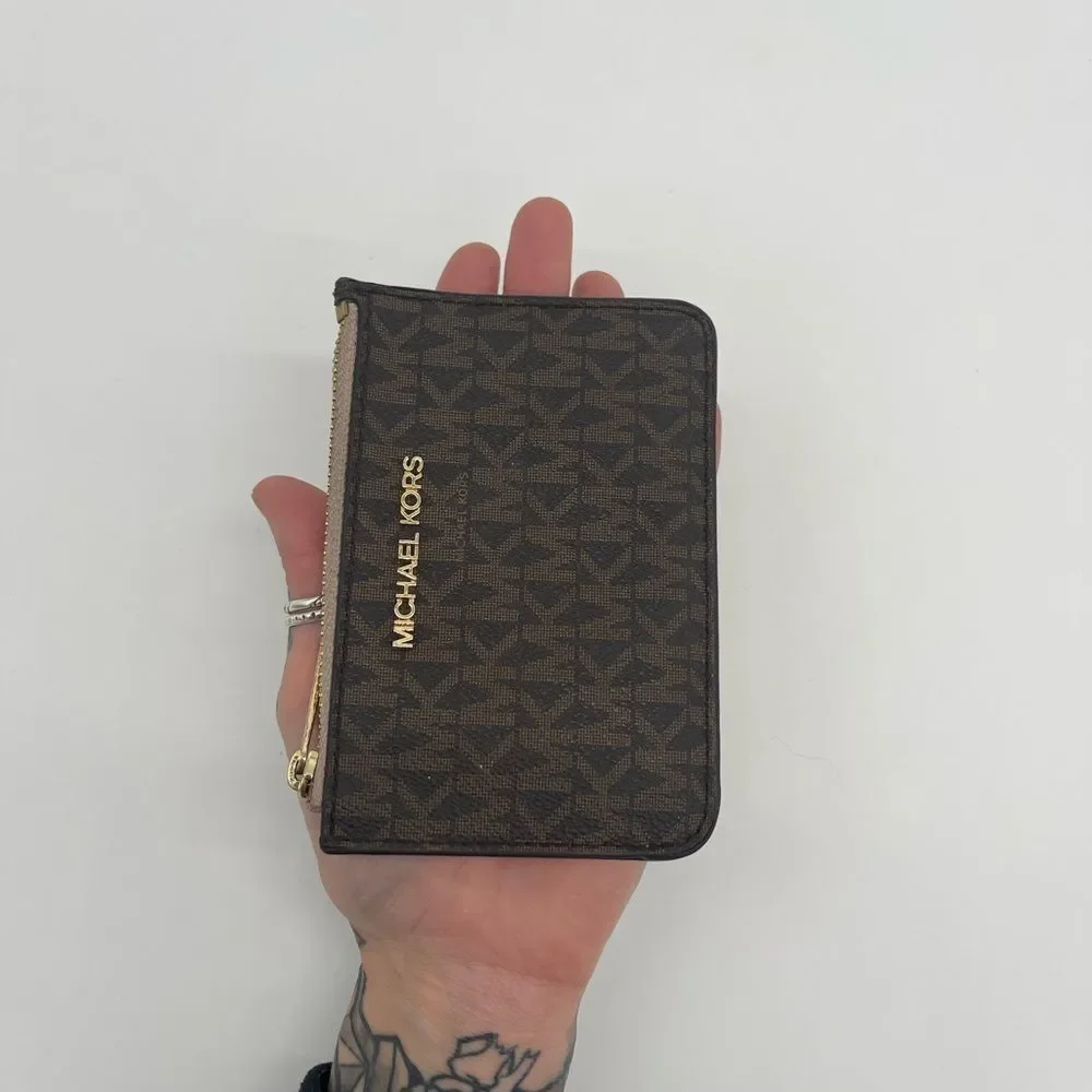 Michel Kors Monogrammed Card Wallet